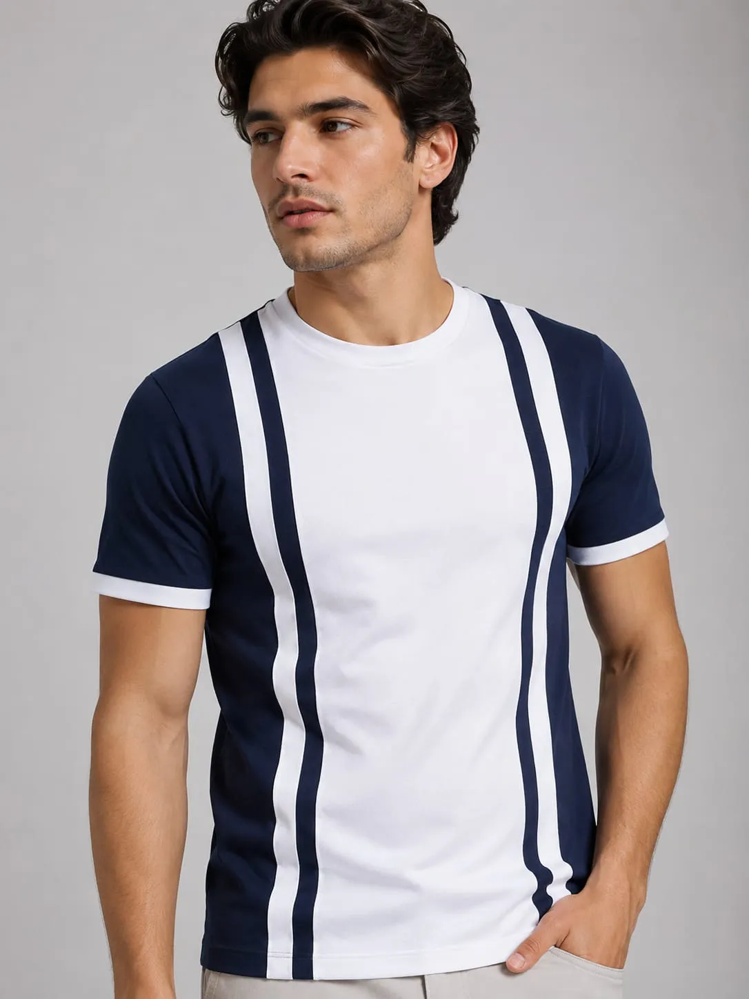 WhatsApp Image 2026-08-08 at 11.01.10 PM (3) Vertical Panel Tee (Code: MNM109) - Image 1