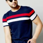 Navy Twin Panel T-shirt (Code: MN101)