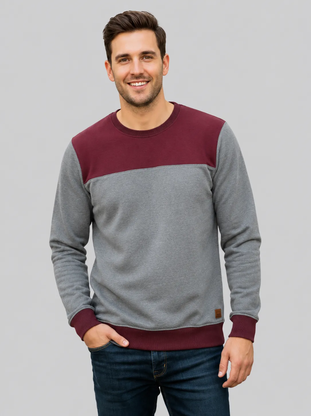ChatGPT Image Aug 20, 2026, 04_52_05 PM Men's Sweat Maroon (Code: WNM020) - Image 1