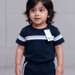 Black Panel Boys Nicker Suit (Code: KDS2401)