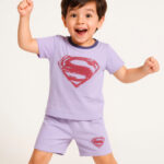 Light Purple Superman T-Shirt (Code: KDS181)