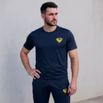 Navy Interlock Polyester Tracksuit (Code: MNT111)