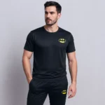 Black Interlock Polyester Tracksuit (Code: MNT112)