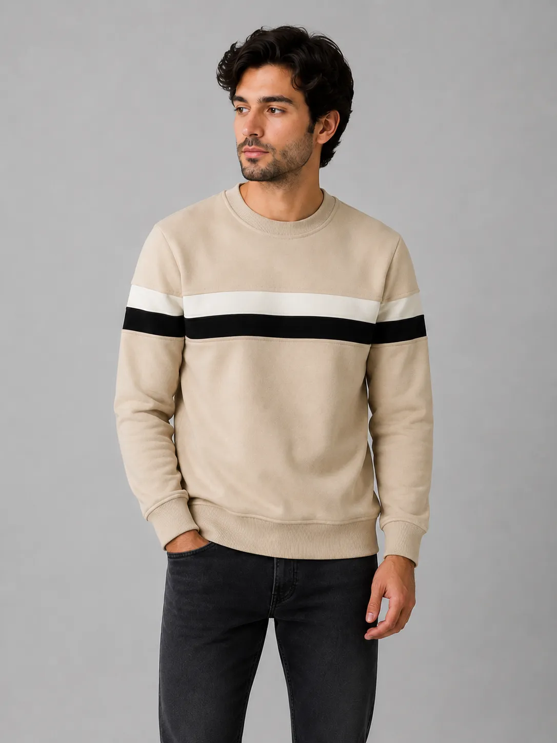 ChatGPT Image Aug 21, 2026, 05_13_18 PM Premium Casual Striped Sweatshirt - Image 1