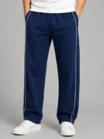 Cozy Jersey Cotton Trousers (navy blue)