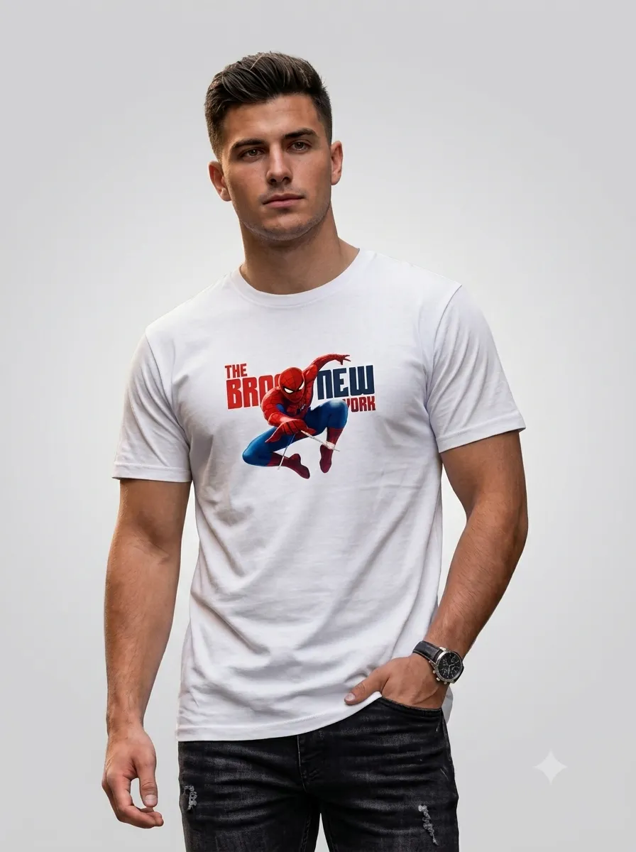 Gemini_Generated_Image_2ncsfb2ncsfb2ncs White Spidey Tee (BND-001) - Image 1