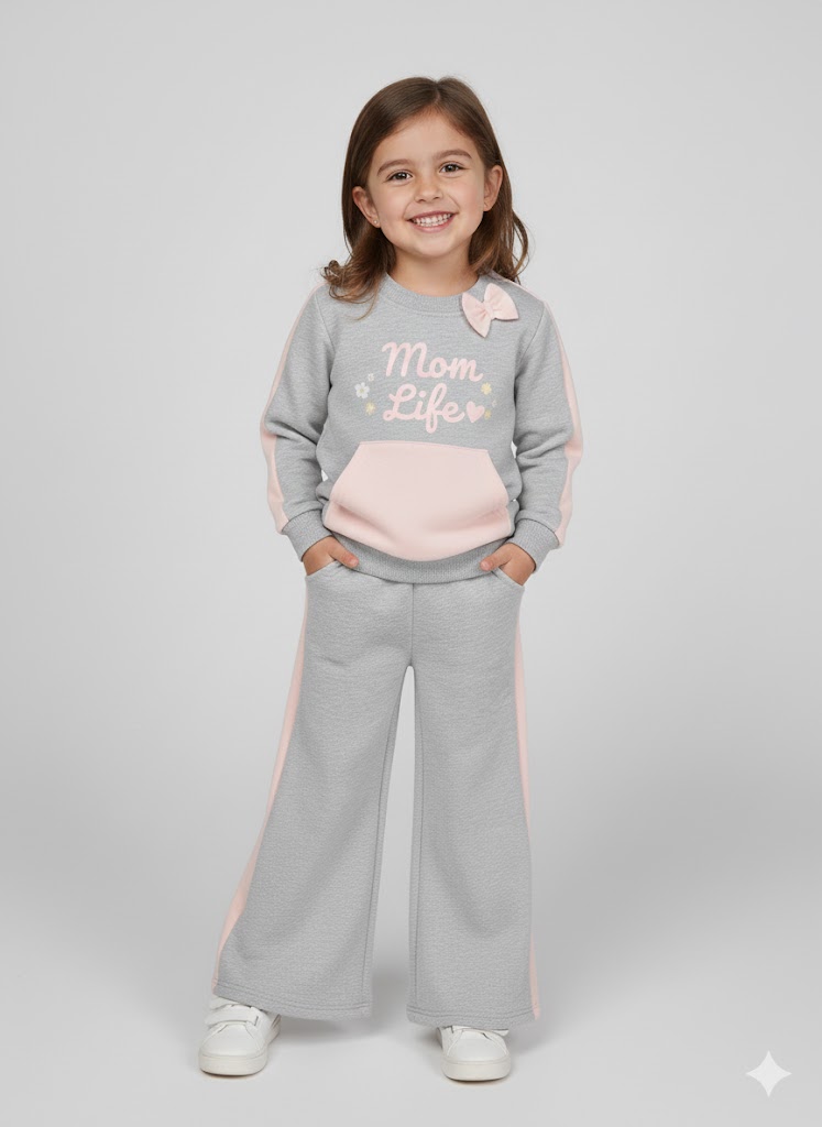 WhatsApp Image 2026-07-25 at 8.05.10 PM (1) Girls Winter Tracksuit Set – Grey & Pink - Image 1