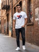 White Spider Graphic T-Shirt for Men - Image 2