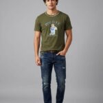 Olive Green Graphic T-Shirt