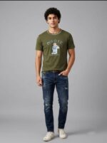 Olive Green Graphic T-Shirt