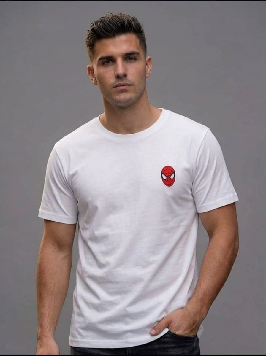 WhatsApp Image 2026-08-08 at 20.05.58 White Minimal Spider Logo Tee(MST-001) - Image 1