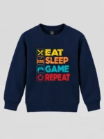 Kids’ Eat Sleep Game Repeat Sweatshirt (CODE:KSS035) - Image 2
