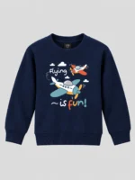 Kids’ Flying Is Fun Sweatshirt (CODE:KSS030) - Image 2