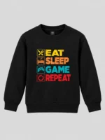 Kids’ Eat Sleep Game Repeat Sweatshirt (CODE:KSS027) - Image 2