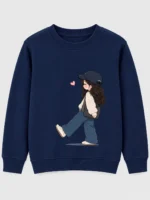 Kids' Cute Cartoon Girl Sweatshirt (CODE:GSS009) - Image 2