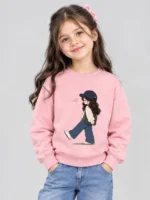 Kids' Cute Cartoon Girl Sweatshirt (CODE:GSS010)