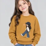 Kids' Cute Cartoon Girl Sweatshirt (CODE:GSS007)