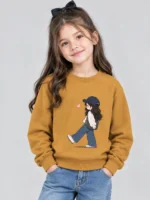 Kids' Cute Cartoon Girl Sweatshirt (CODE:GSS007)