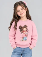 Kids’ baby pink cute Girl Sweats Shirt (CODE:GSS003)