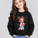 Kids’ Black cute Girl Sweats Shirt (CODE:GSS001)