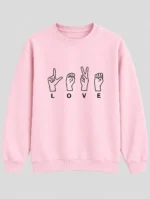 Girls’ love Sweatshirt (CODE:GSS023) - Image 2