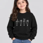 Girls’ love Sweatshirt (CODE:GSS025)