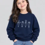 Girls’ love Sweatshirt (CODE:GSS021)
