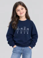 Girls’ love Sweatshirt (CODE:GSS021)