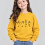 Girls’ love Sweatshirt (CODE:GSS022)