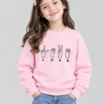 Girls’ love Sweatshirt (CODE:GSS023)