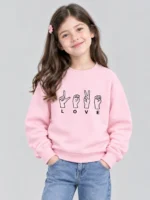 Girls’ love Sweatshirt (CODE:GSS023)