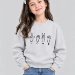 Girls’ love Sweatshirt (CODE:GSS024)