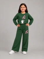 Premium Girls’ Tracksuit (Elephant-green)
