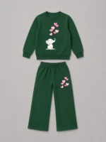 Premium Girls’ Tracksuit (Elephant-green) - Image 2