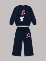 Premium Girls’ Tracksuit (Elephant-navyblue) - Image 2