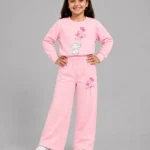 Premium Girls’ Tracksuit (Elephant-babypink)