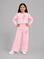 Premium Girls’ Tracksuit (Elephant-babypink)