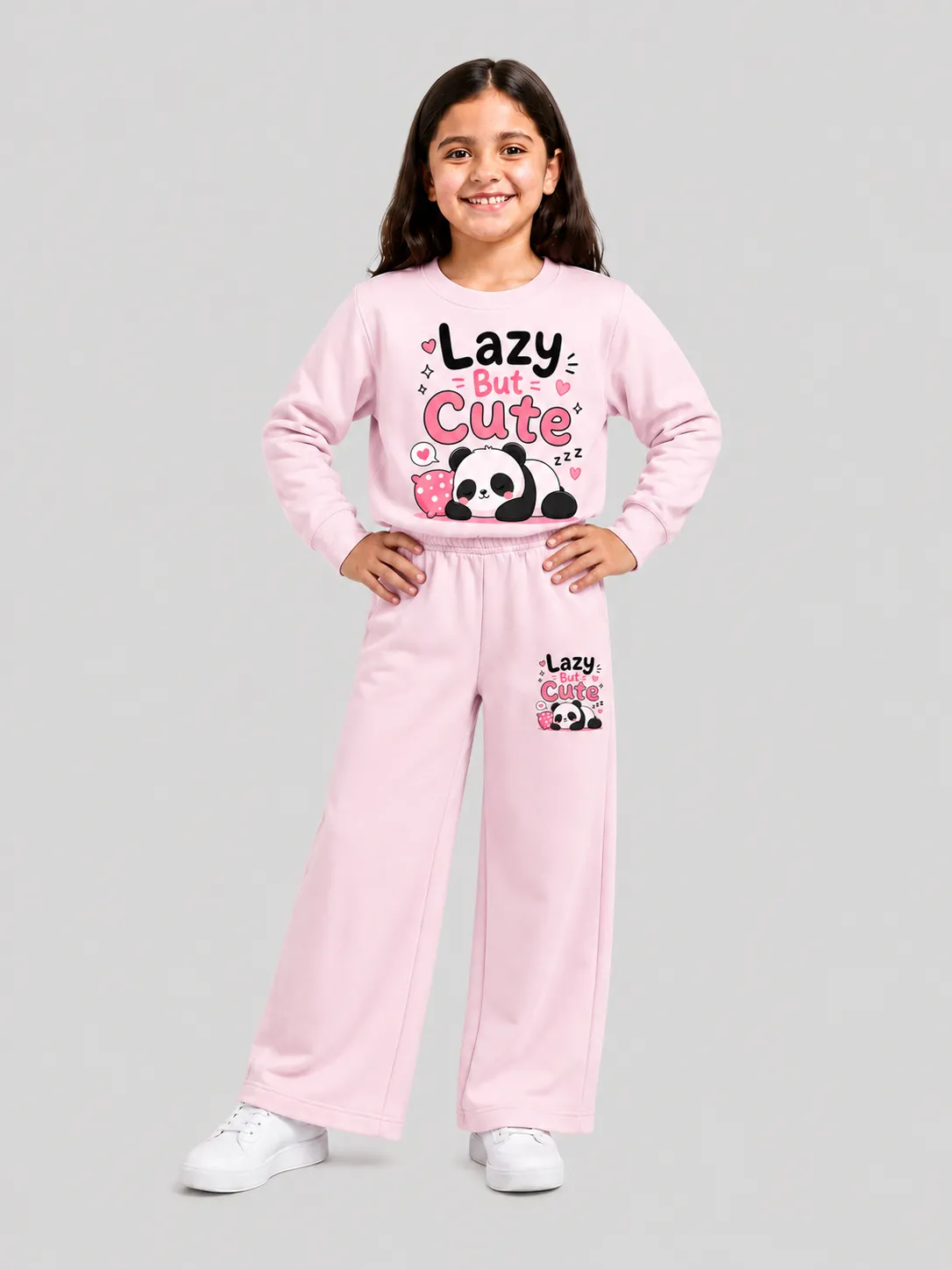 ChatGPT Image Sep 2, 2026, 06_27_25 PM Premium Girls’ Tracksuit (Panda-Lightgrey) - Image 1