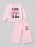 Premium Girls’ Tracksuit (Panda-Lightgrey) - Image 2