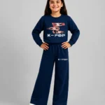 Premium Girls’ Tracksuit (Kpop-navyblue)