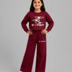 Premium Girls’ Tracksuit (Kpop-mehroon)