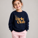 Girls sweat shirt (the girls club-navy blue)