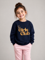 Girls sweat shirt (the girls club-navy blue)