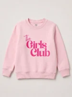 Girls sweat shirt (the girls club-baby pink) - Image 2