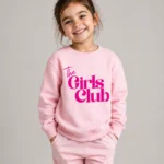 Girls sweat shirt (the girls club-baby pink)