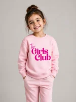 Girls sweat shirt (the girls club-baby pink)