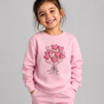 Girls sweat shirt (Heart Balloon Bundle-baby pink)