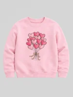 Girls sweat shirt (Heart Balloon Bundle-baby pink) - Image 2