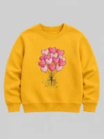Girls sweat shirt (Heart Balloon Bundle-Yellow) - Image 2