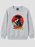 Kids’ Grey Street Fighter Sweatshirt (CODE:KSS020) - Image 2